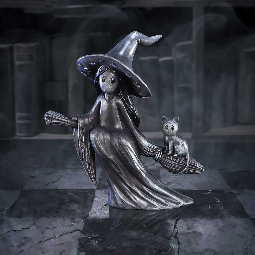 Nemesis Now Little Souls Beam Witch on Broomstick Figurine – 12.7cm