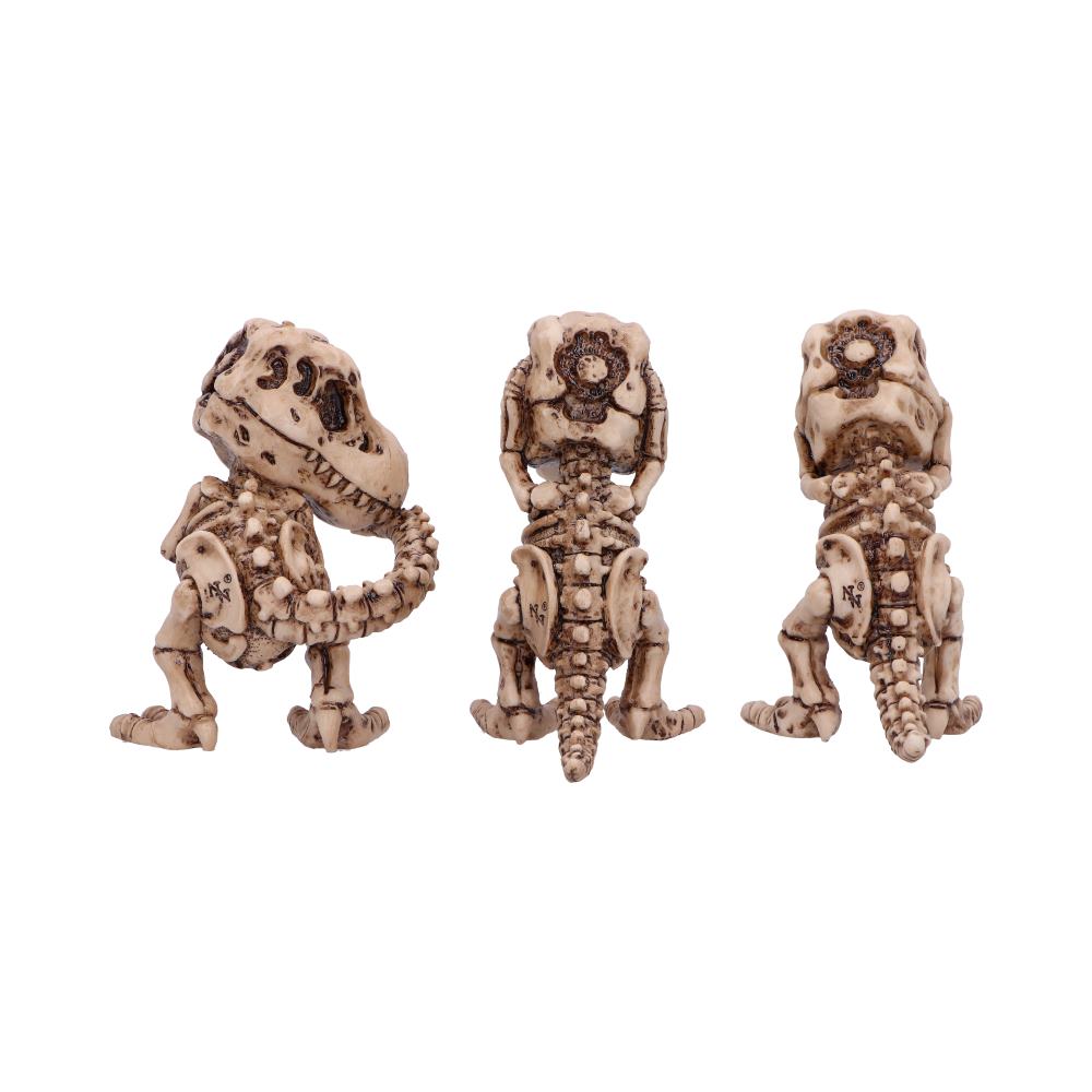 Nemesis Now Three Wise T-Rex Skeleton Figurines – 9.3cm Set of 3