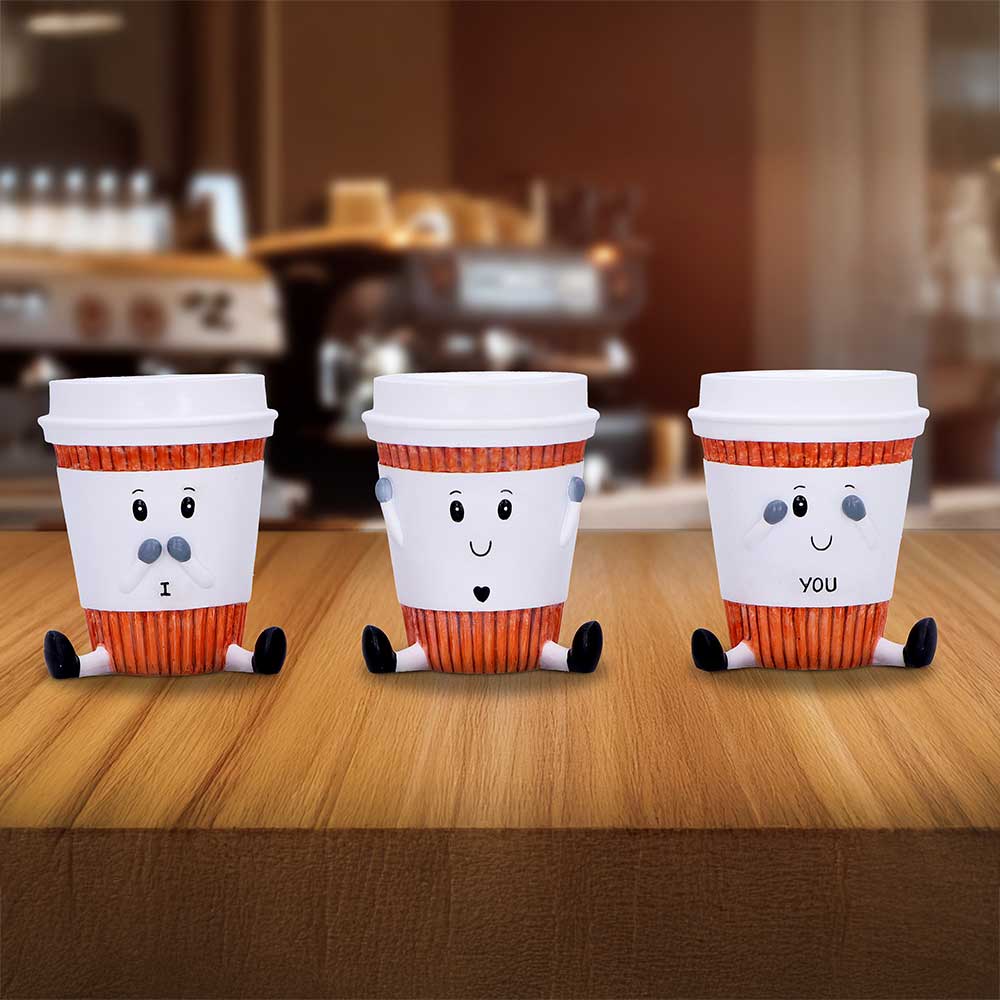 Three Wise Coffee Cup Figurine Set, 7cm | Nemesis Now
