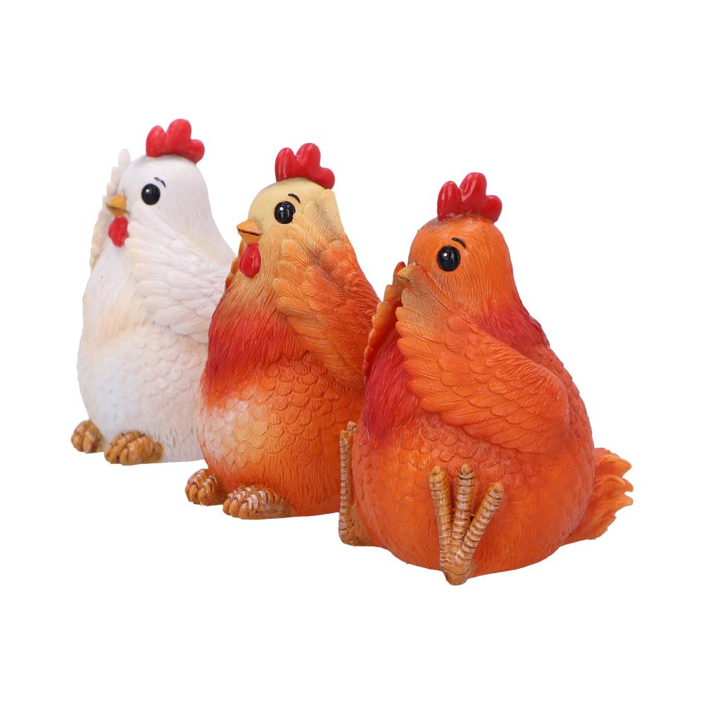 Three Wise Hens Figurine Set, 8.5cm | Nemesis Now