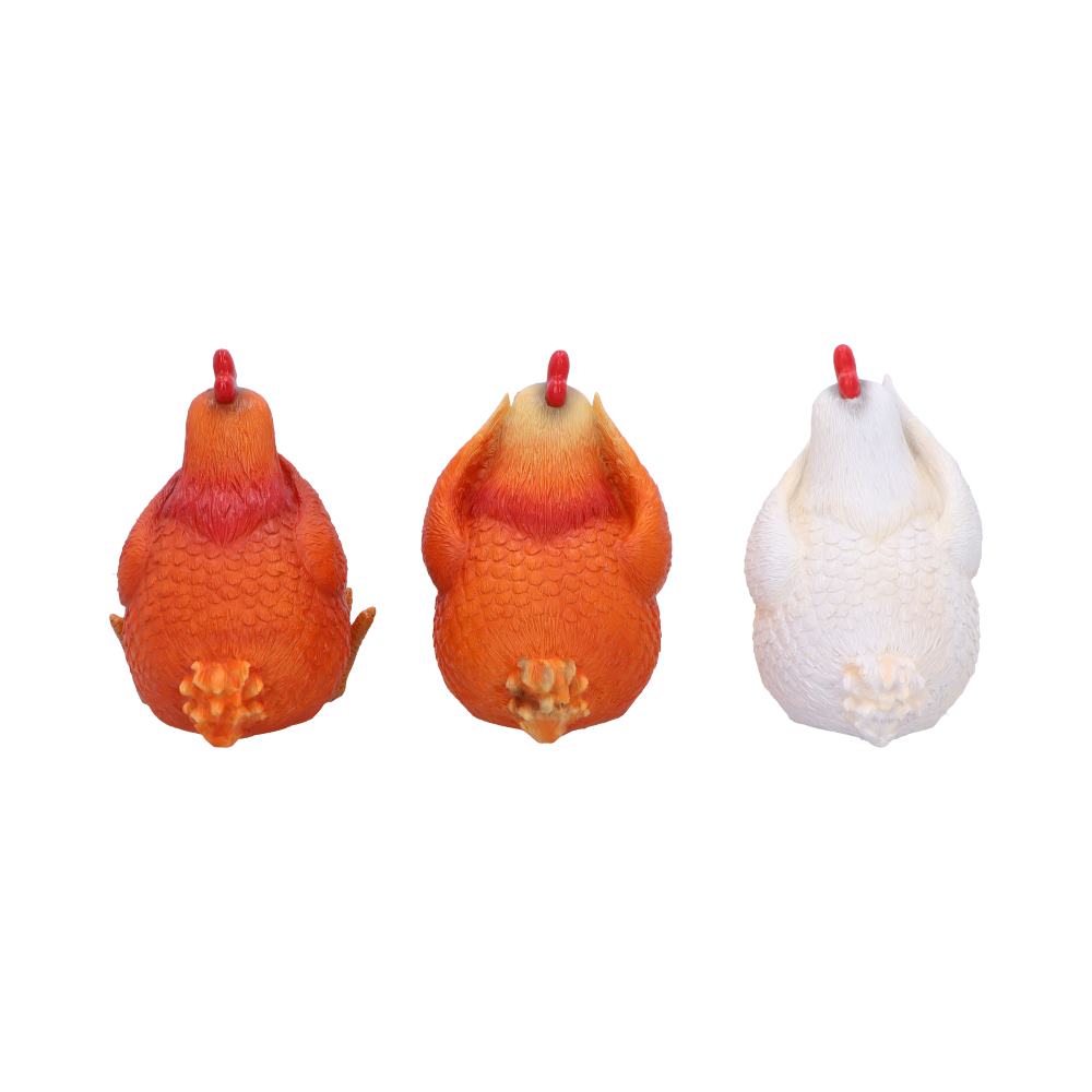 Three Wise Hens Figurine Set, 8.5cm | Nemesis Now