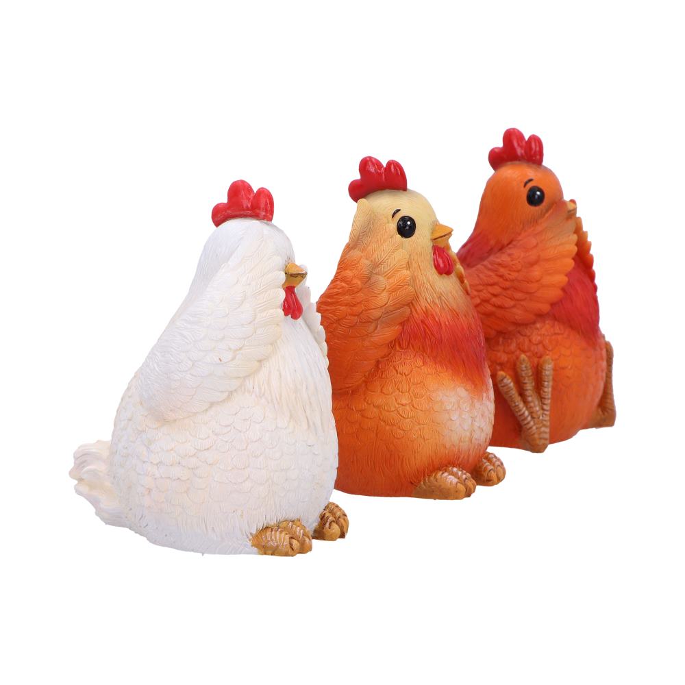 Three Wise Hens Figurine Set, 8.5cm | Nemesis Now