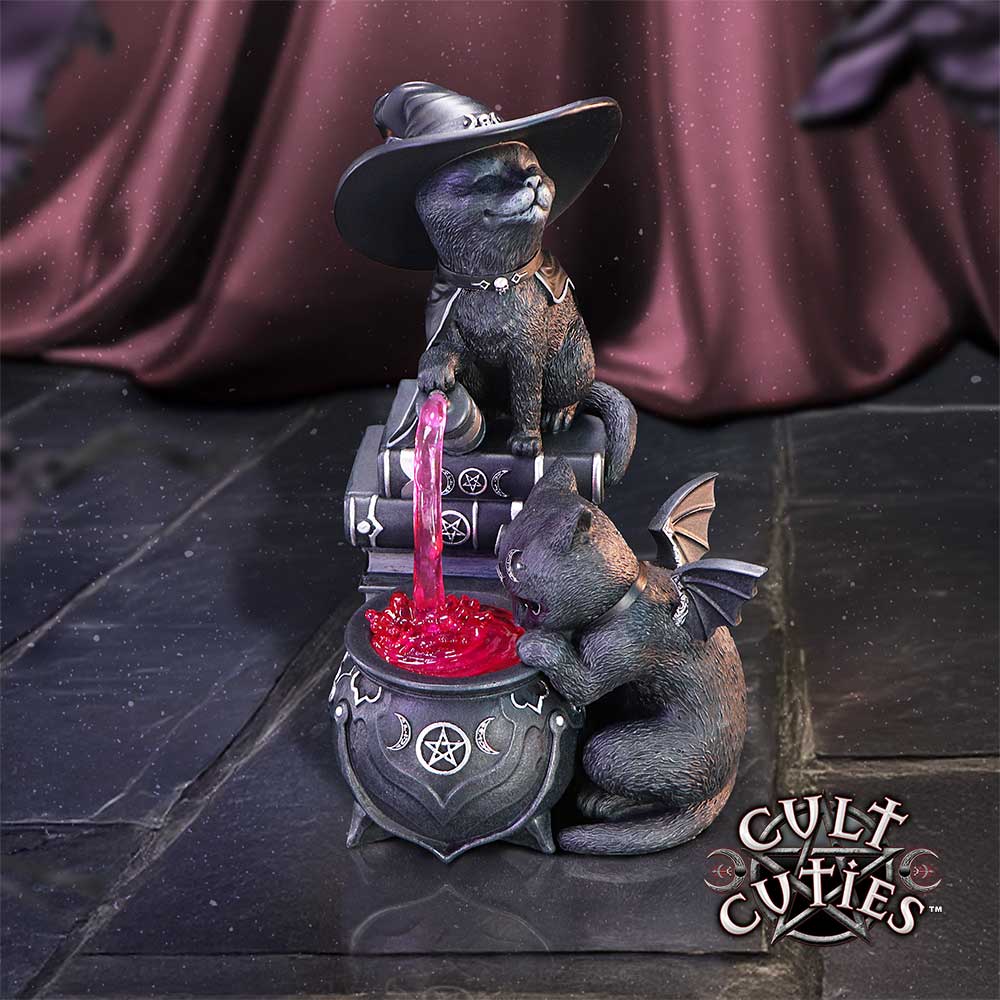 Malpuss & Purrah Curious Cauldron Figurine 18.5cm – Nemesis Now Cult Cuties