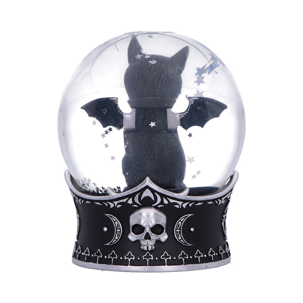 Malpuss Gothic Cat Snow Globe 13cm – Nemesis Now Cult Cuties