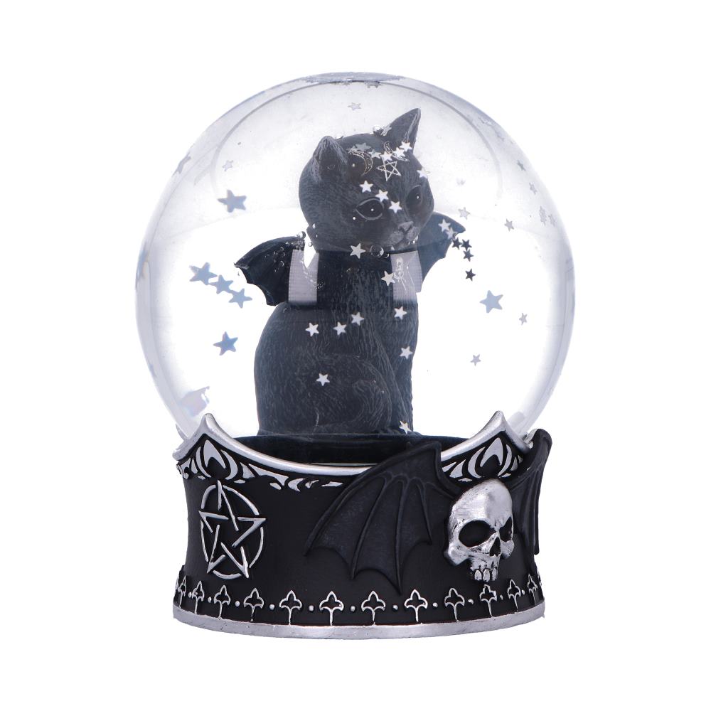 Malpuss Gothic Cat Snow Globe 13cm – Nemesis Now Cult Cuties