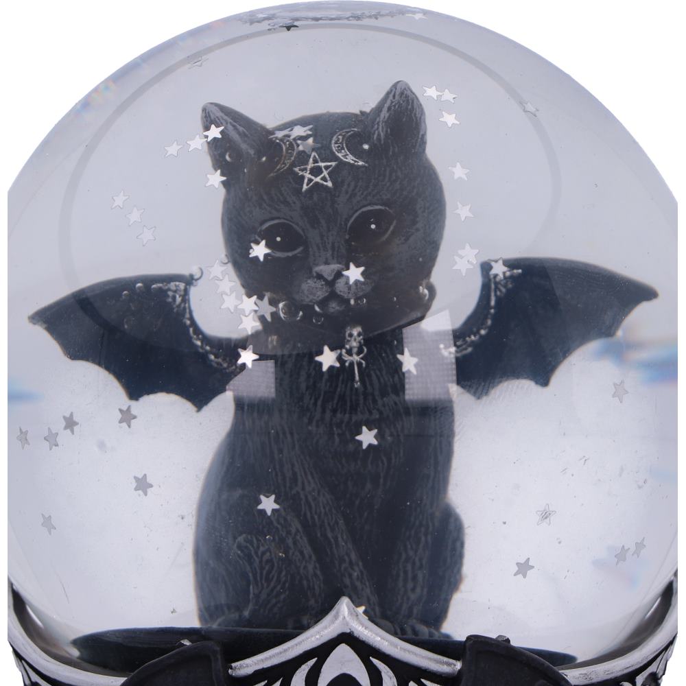 Malpuss Gothic Cat Snow Globe 13cm – Nemesis Now Cult Cuties