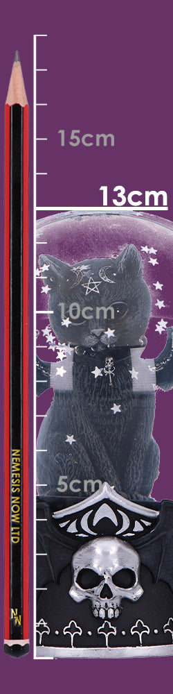 Malpuss Gothic Cat Snow Globe 13cm – Nemesis Now Cult Cuties