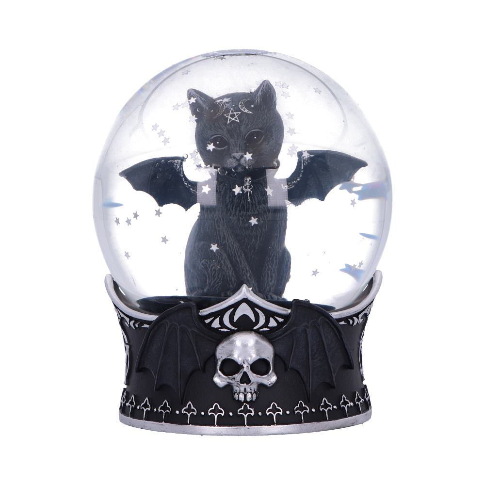Malpuss Gothic Cat Snow Globe 13cm – Nemesis Now Cult Cuties