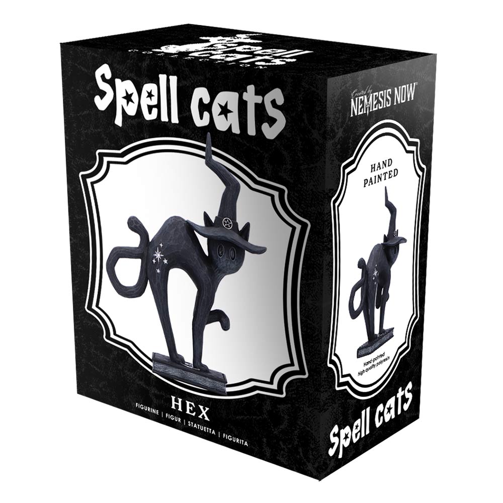 Hex Spell Cats Arched-Back Witch Cat Figurine 15.2cm