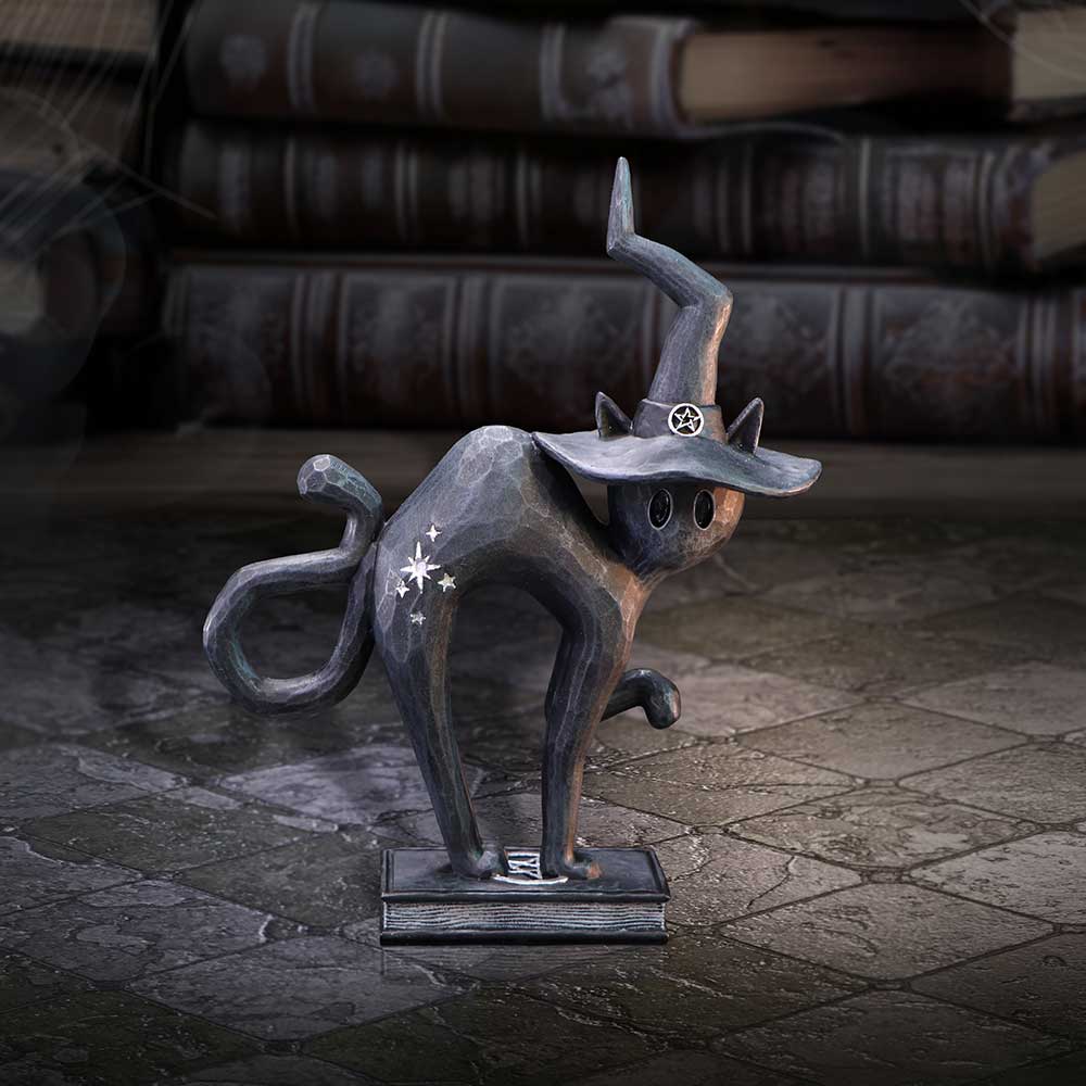Hex Spell Cats Arched-Back Witch Cat Figurine 15.2cm