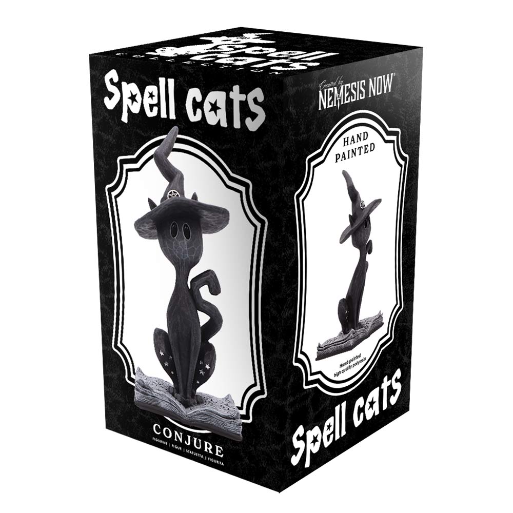 Conjure Spell Cats Witch Cat on Spell Book Figurine 15.2cm