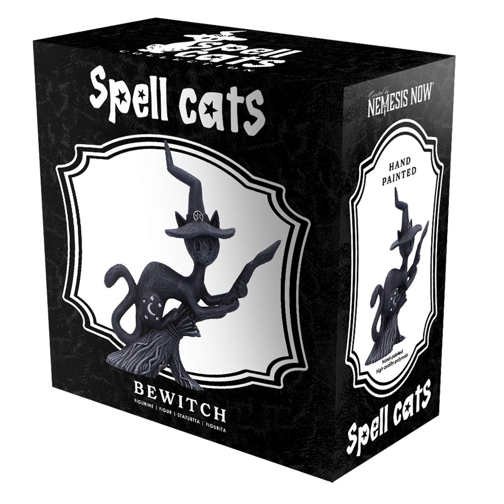 Bewitch Spell Cats Witch Cat on Broomstick Figurine 15cm