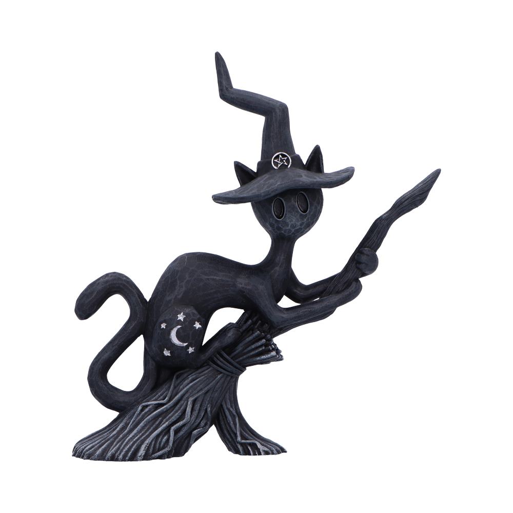 Bewitch Spell Cats Witch Cat on Broomstick Figurine 15cm