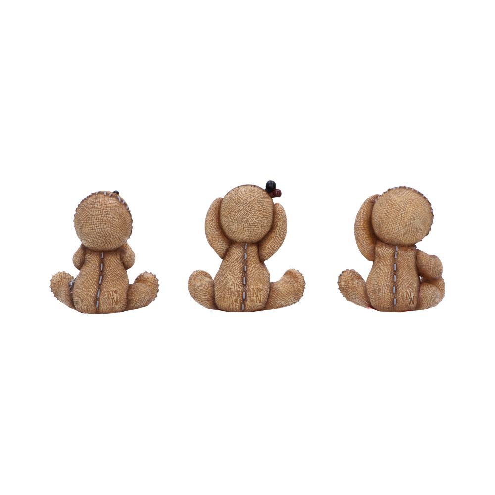 Three Wise Voodoo Dolls Figurine Set 8cm | Nemesis Now