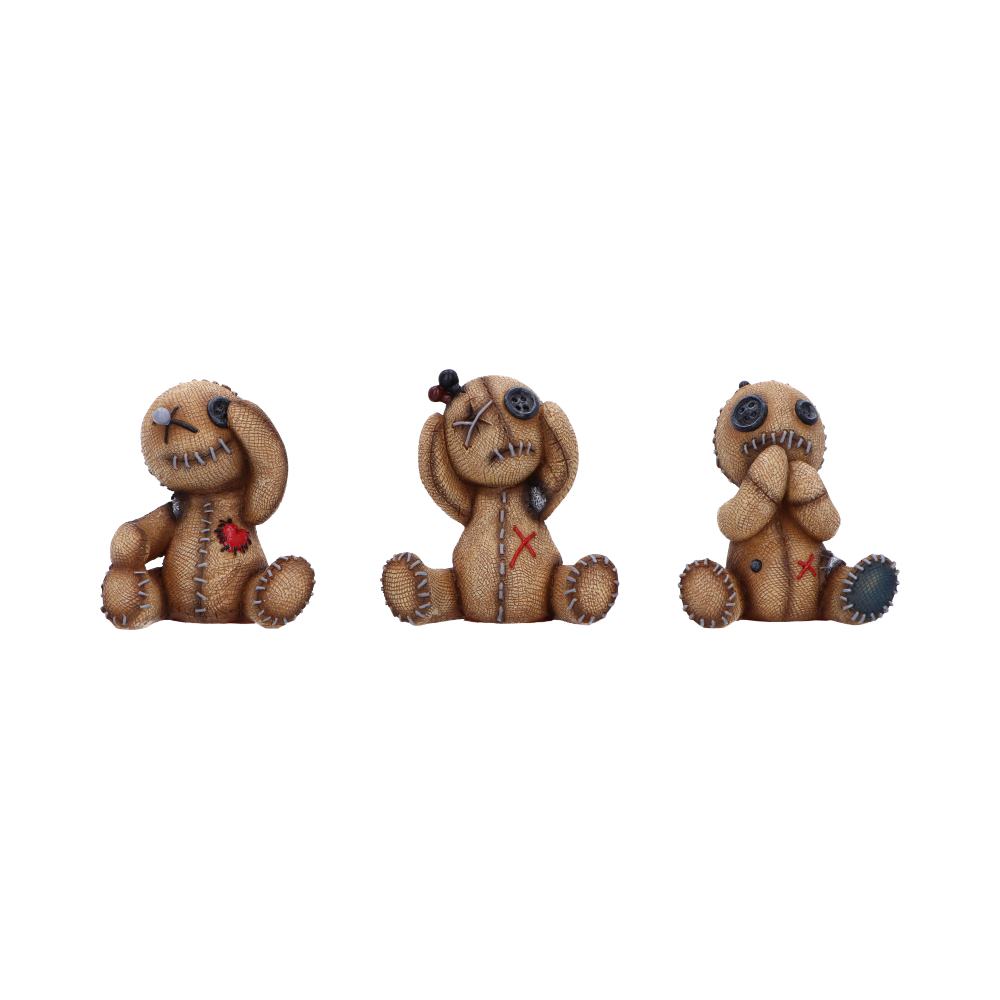 Three Wise Voodoo Dolls Figurine Set 8cm | Nemesis Now