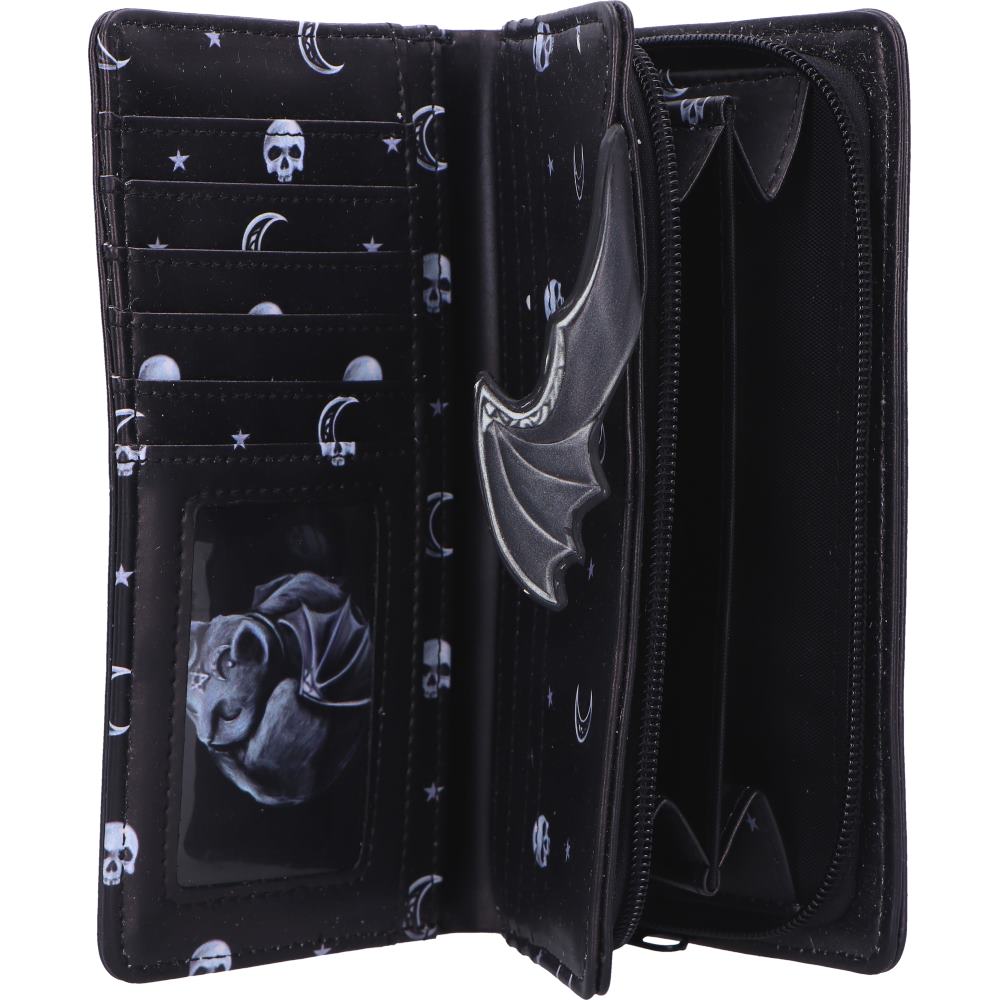 Nemesis Now Cult Cuties Moon of Malpuss Embossed Gothic Purse 18.5cm