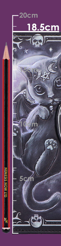 Nemesis Now Cult Cuties Moon of Malpuss Embossed Gothic Purse 18.5cm