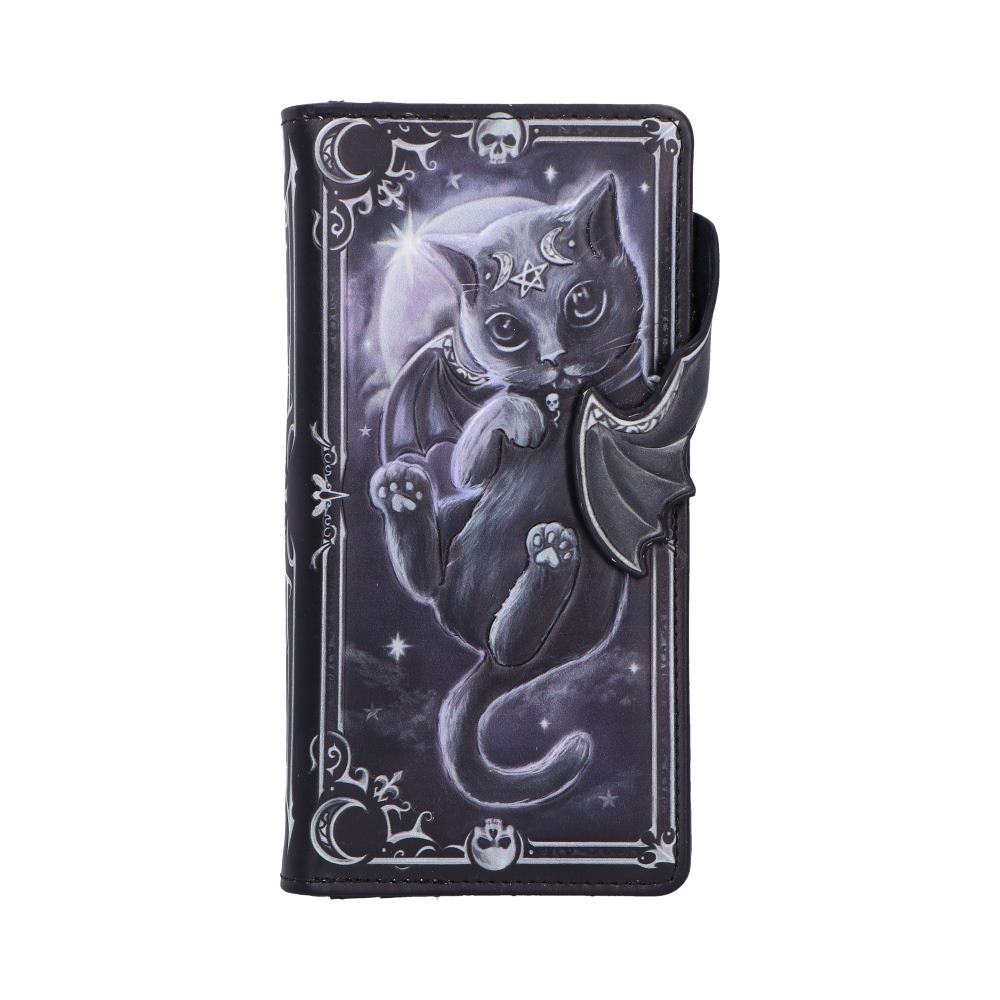 Nemesis Now Cult Cuties Moon of Malpuss Embossed Gothic Purse 18.5cm