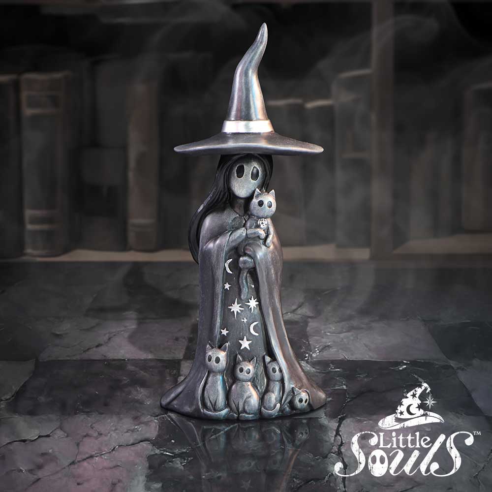 Nemesis Now Little Souls Aura Witch & Cats Figurine – 12.5cm