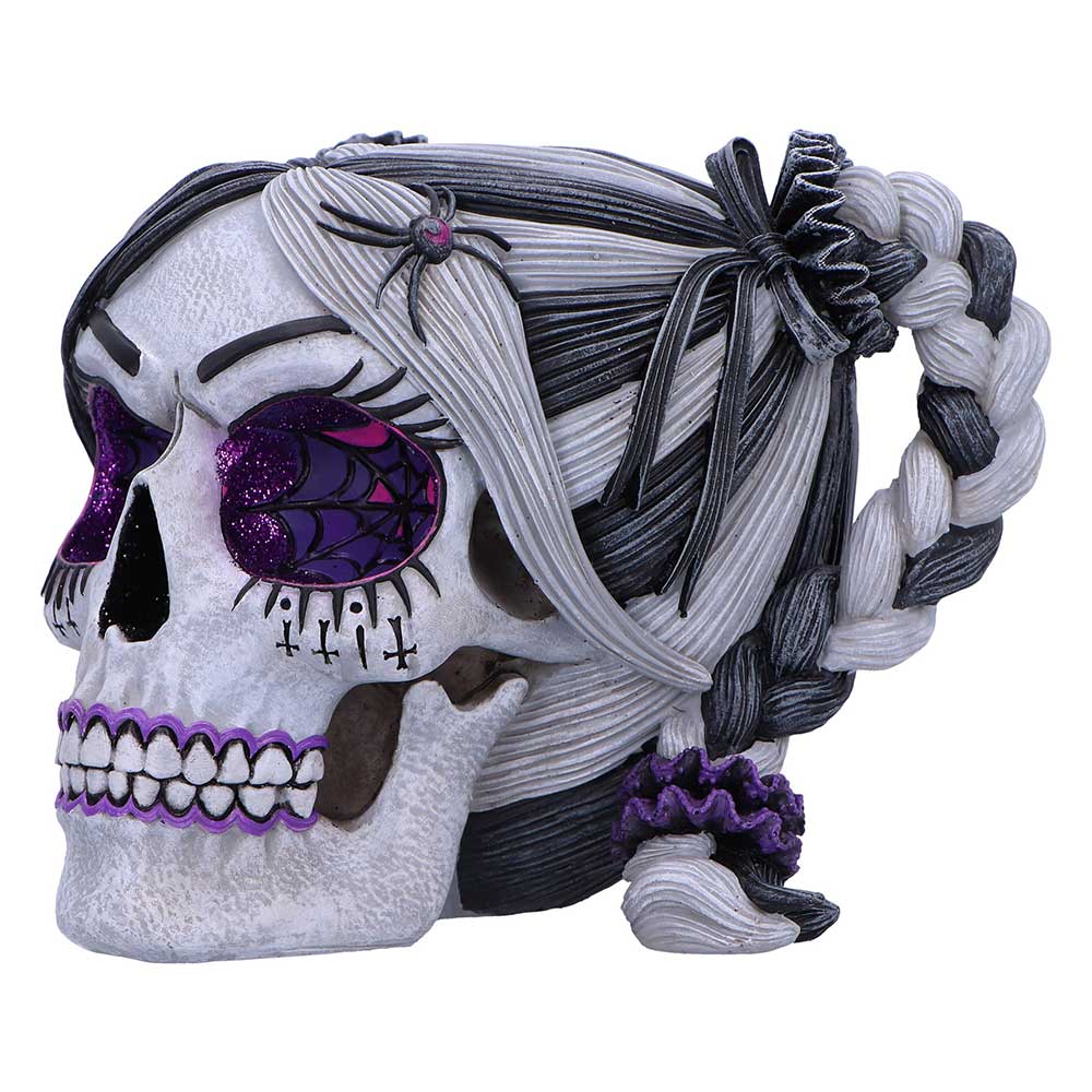 Drop Dead Gorgeous Creepy and Kooky Gothic Skull Figurine, 16cm