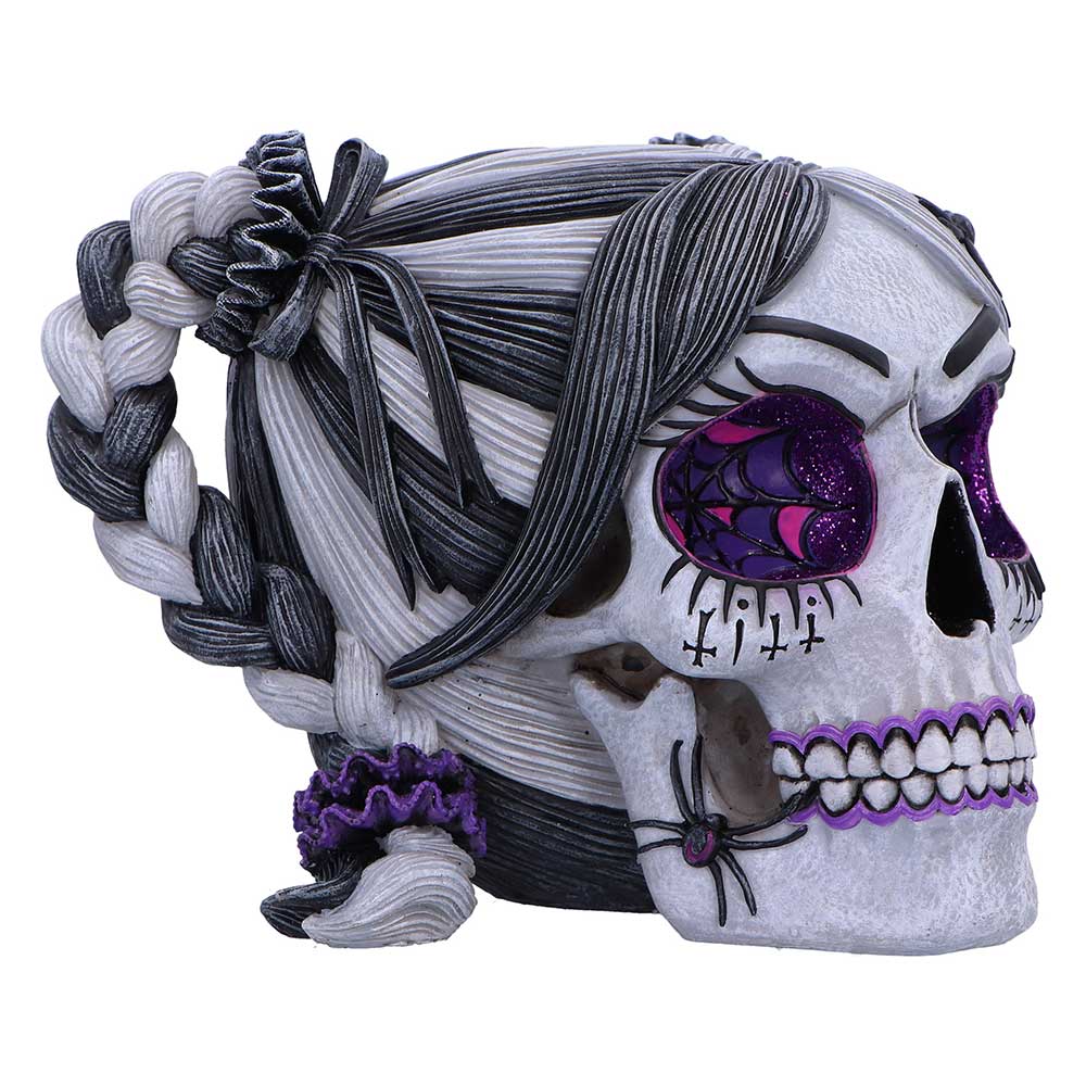 Drop Dead Gorgeous Creepy and Kooky Gothic Skull Figurine, 16cm