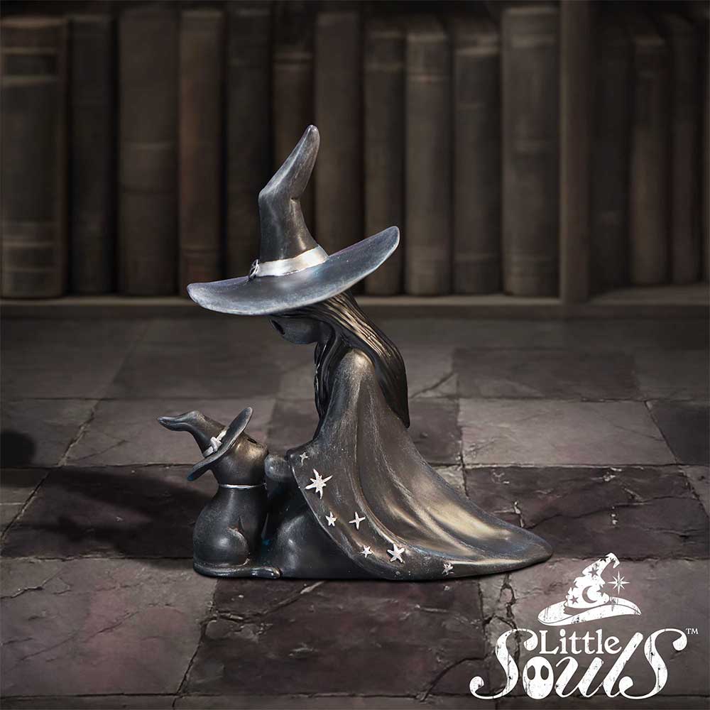 Nemesis Now Little Souls Twilight Witch & Cat Figurine – 10cm