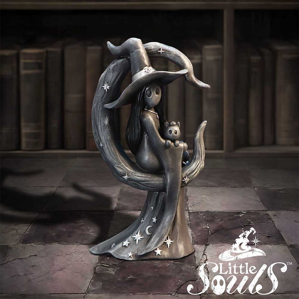 Nemesis Now Little Souls Glow Witch on Moon Figurine – 13.4cm