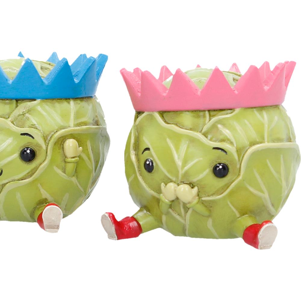 Three Wise Sprouts Figurine Set | Funny Christmas Brussels Sprout Decoration | Nemesis Now 5.2cm