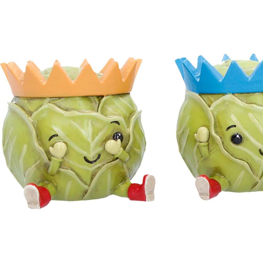 Three Wise Sprouts Figurine Set | Funny Christmas Brussels Sprout Decoration | Nemesis Now 5.2cm