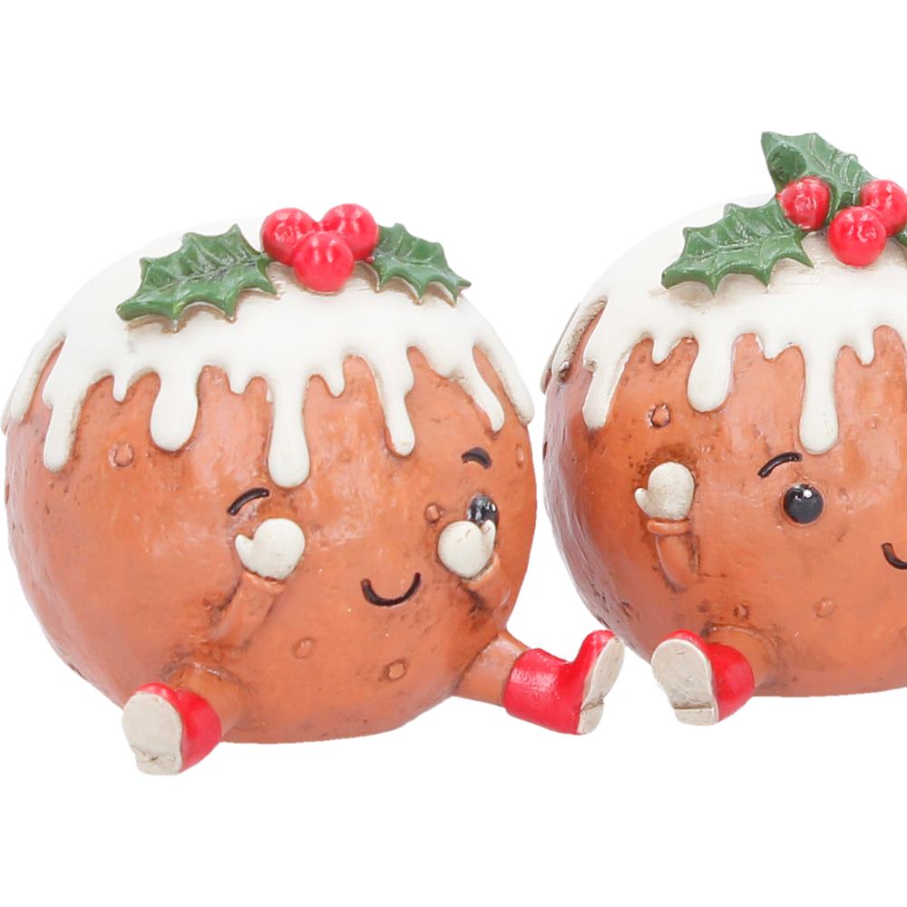 Three Wise Christmas Puddings Figurine Set | Funny Festive Decoration | Nemesis Now 6cm