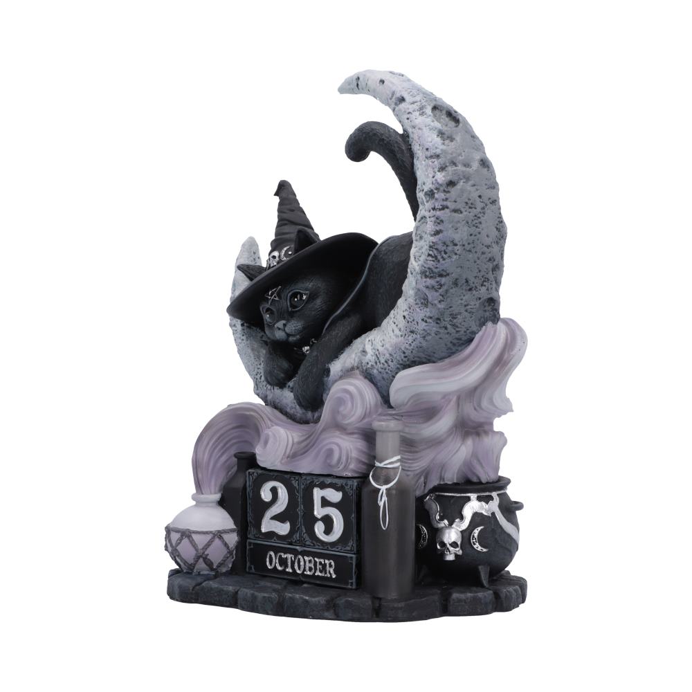 Cult Cuties Purrah Perpetual Calendar | Gothic Cat Desk Calendar | Nemesis Now 16.2cm