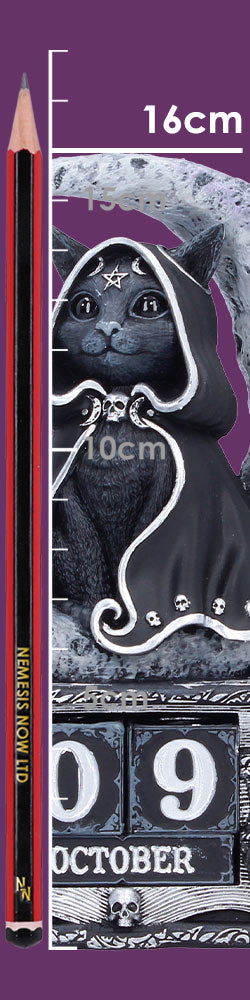 Cult Cuties Zefur Perpetual Calendar | Gothic Witch Desk Calendar | Nemesis Now 16cm