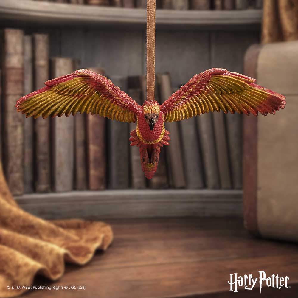 Harry Potter Fawkes in Flight Hanging Ornament 8.2cm – Officially Licensed