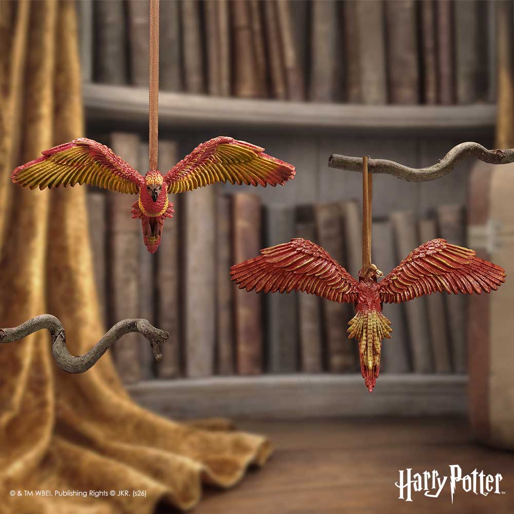 Harry Potter Fawkes in Flight Hanging Ornament 8.2cm – Officially Licensed