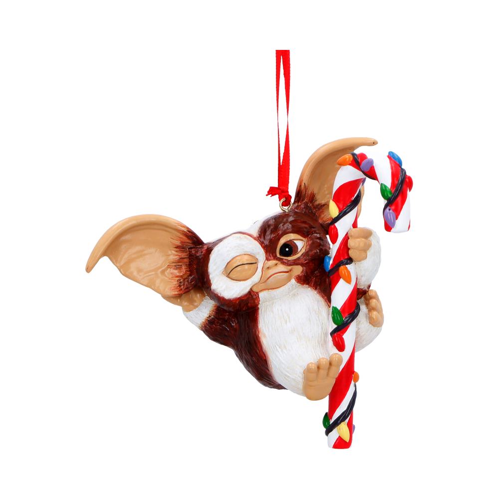 Gremlins Gizmo Candy Cane Hanging Ornament | Official Christmas Tree Decoration | Nemesis Now 10.5cm