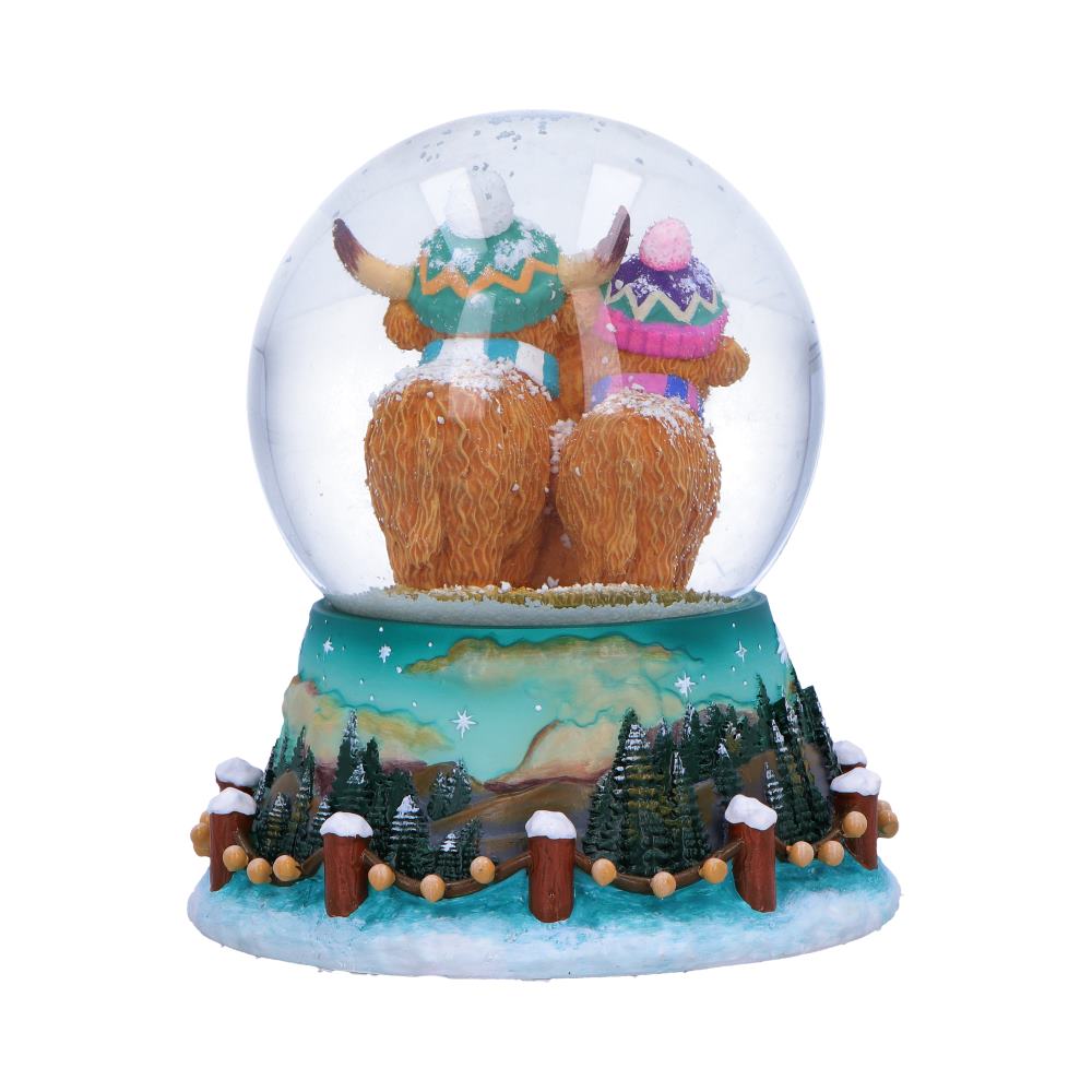 Nemesis Now Winter Highland Cow Snow Globe – 13.7cm
