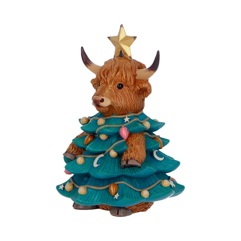 Nemesis Now Winter Highland Cow Christmas Tree Figurine – 13.5cm