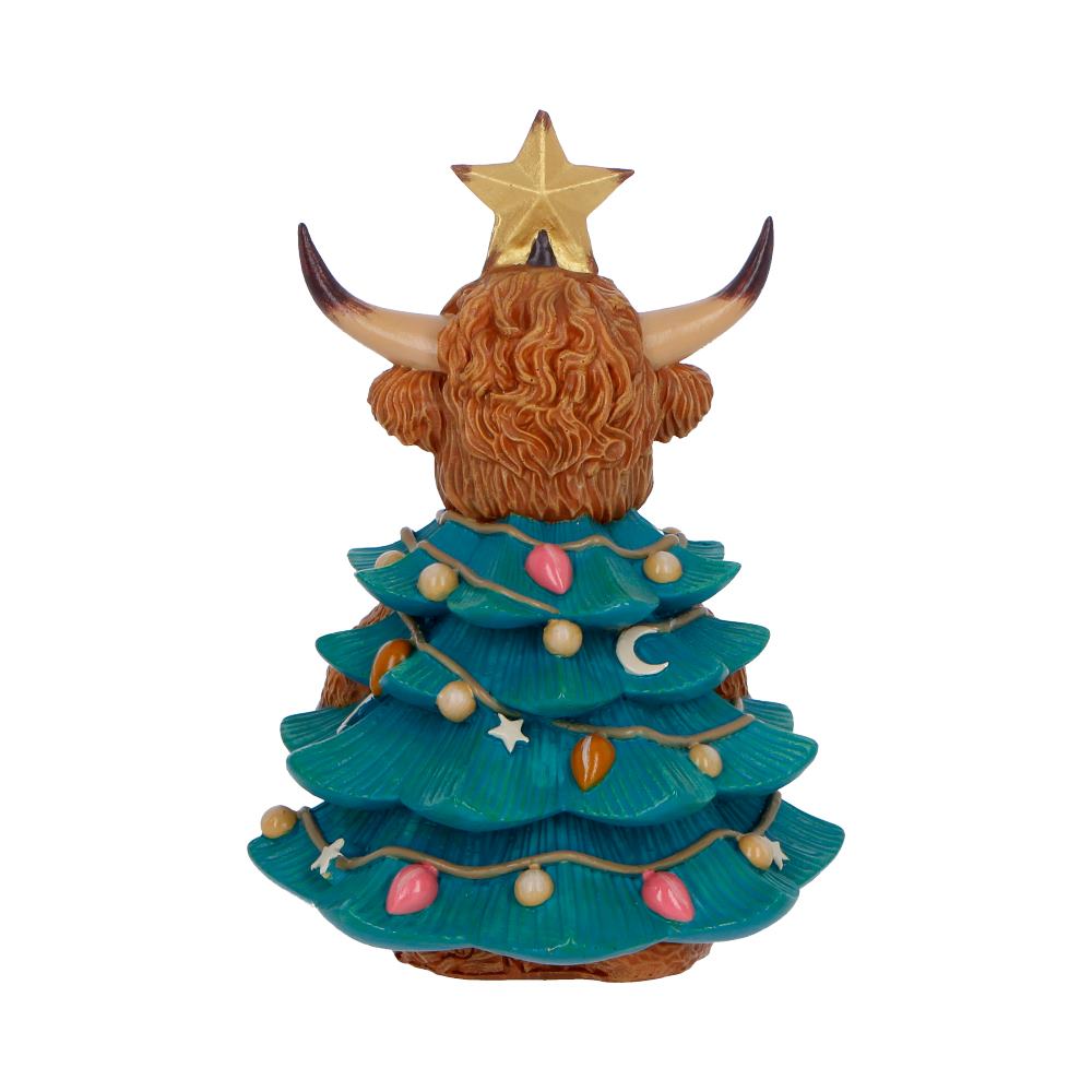 Nemesis Now Winter Highland Cow Christmas Tree Figurine – 13.5cm