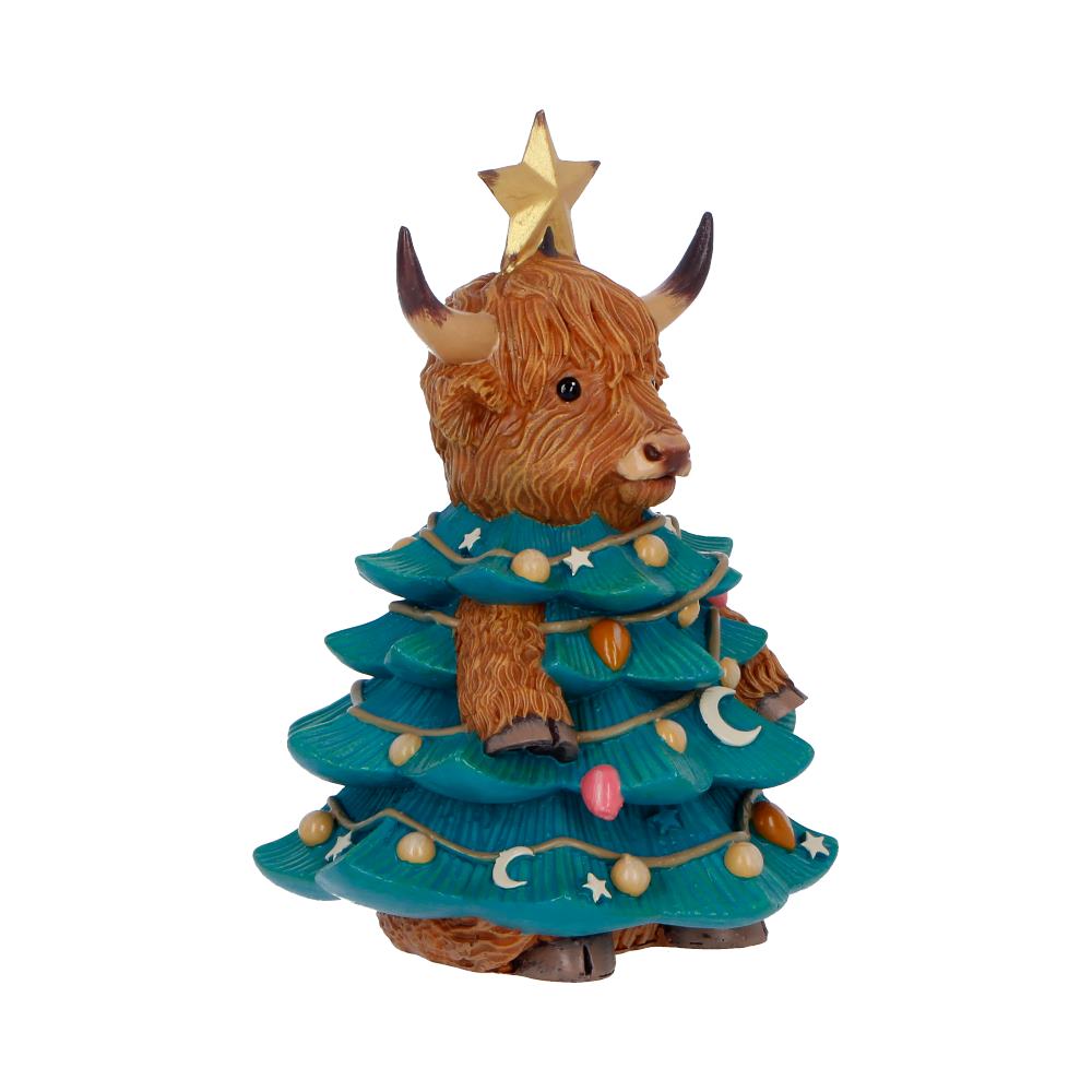 Nemesis Now Winter Highland Cow Christmas Tree Figurine – 13.5cm