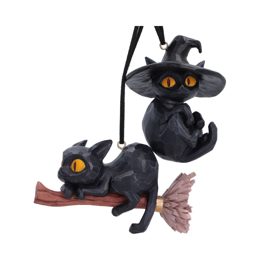 Curse and Claw Black Cat Halloween Hanging Ornaments Set of 2 – Officially Licensed