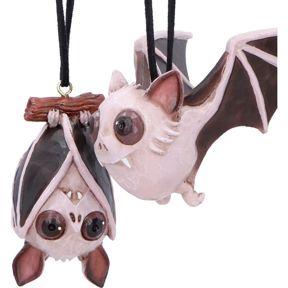 Sneak and Peak Purple Bat Halloween Hanging Ornaments Set of 2 – Officially Licensed
