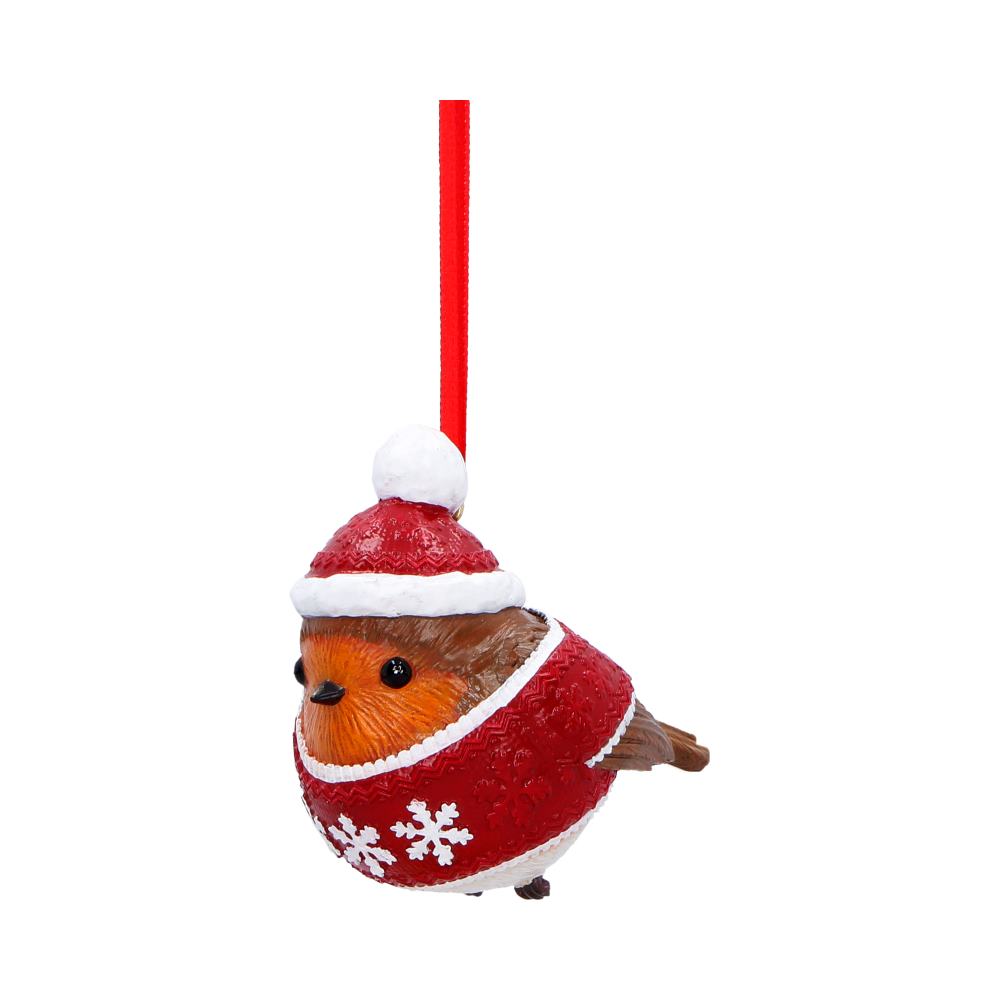 Robin Winter Warmth Hanging Ornament | Festive Christmas Robin Decoration | Nemesis Now 7cm