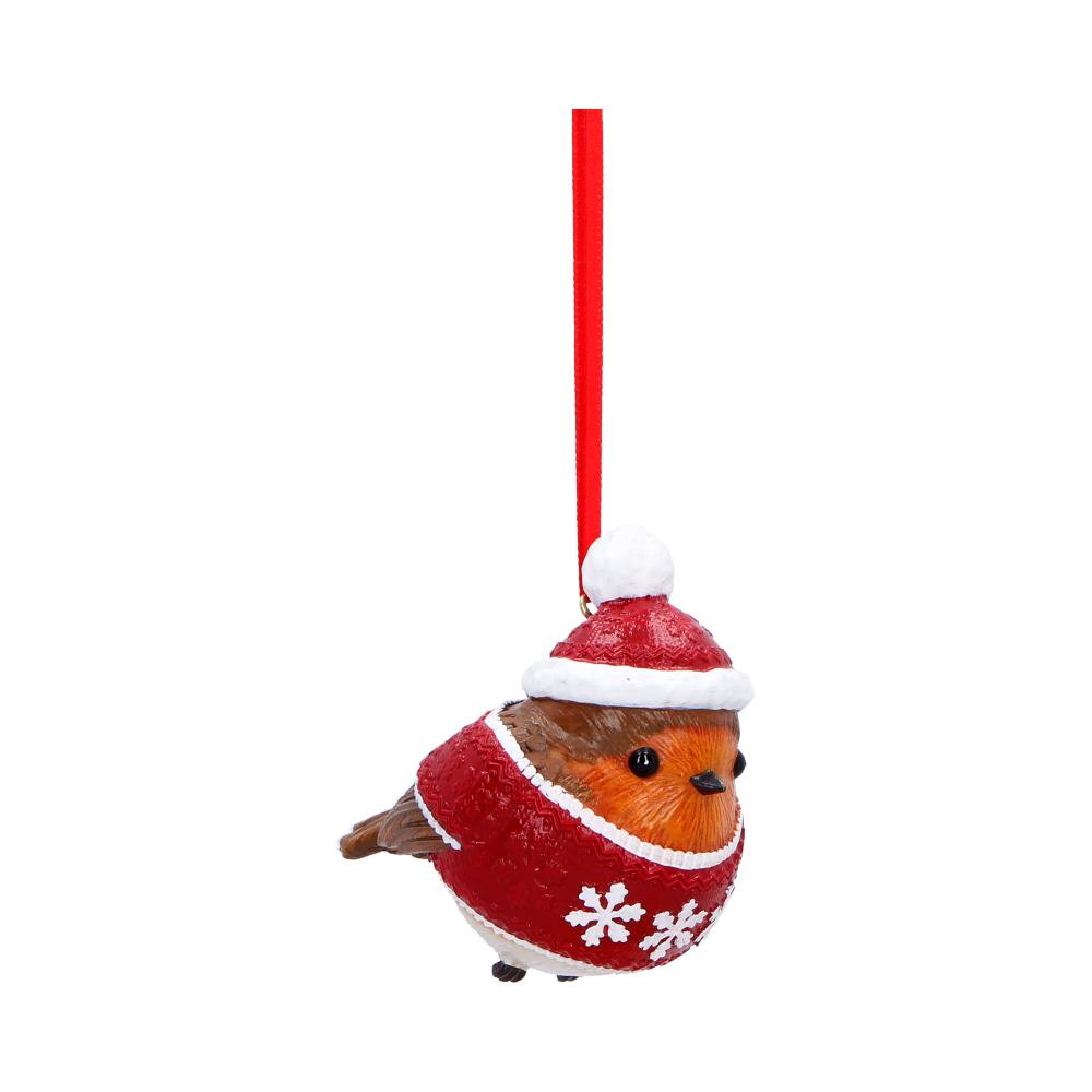 Robin Winter Warmth Hanging Ornament | Festive Christmas Robin Decoration | Nemesis Now 7cm