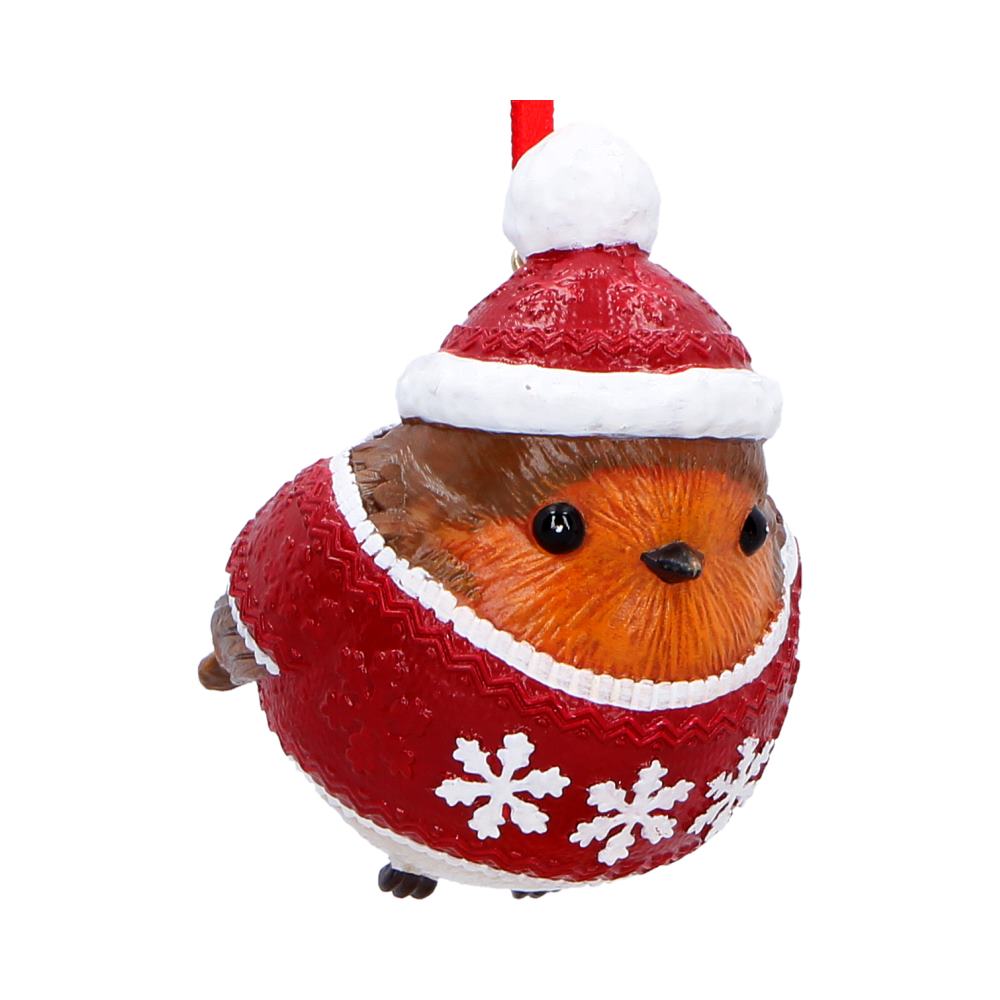Robin Winter Warmth Hanging Ornament | Festive Christmas Robin Decoration | Nemesis Now 7cm