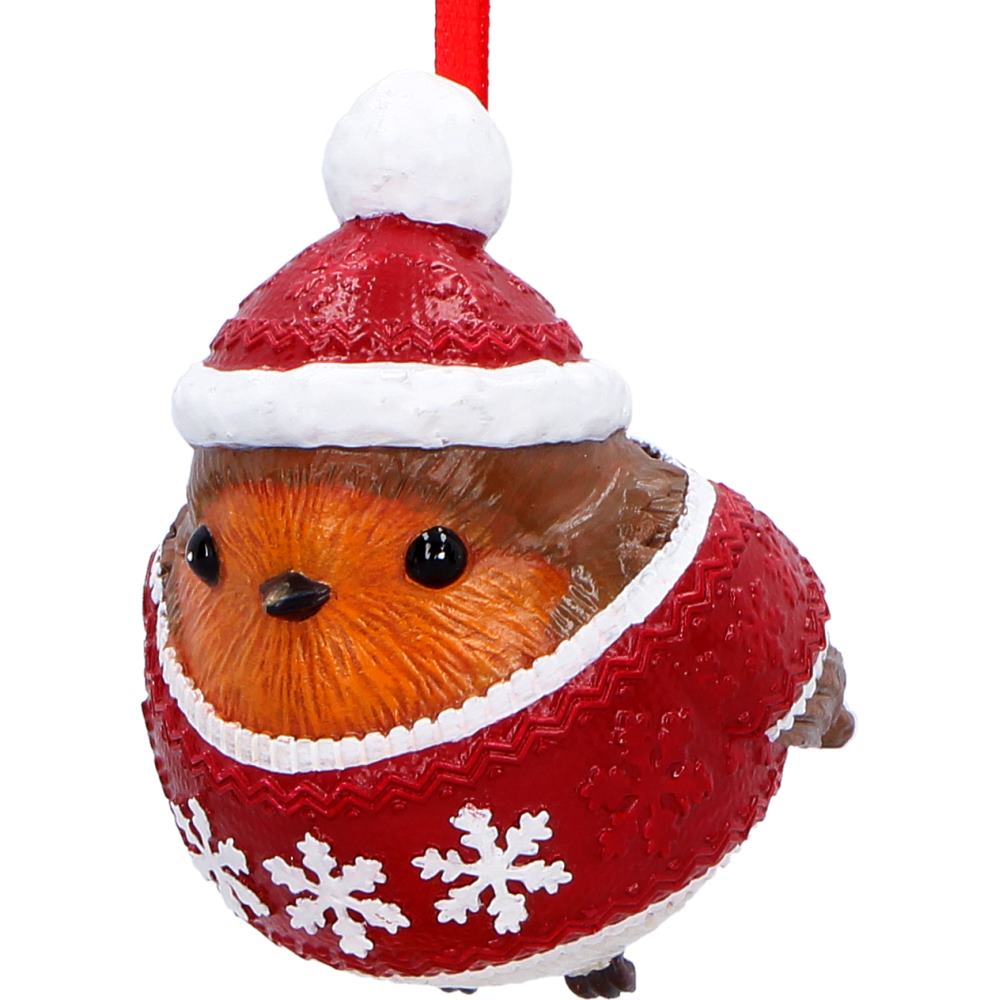 Robin Winter Warmth Hanging Ornament | Festive Christmas Robin Decoration | Nemesis Now 7cm