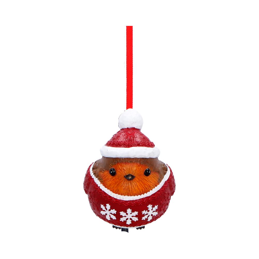 Robin Winter Warmth Hanging Ornament | Festive Christmas Robin Decoration | Nemesis Now 7cm