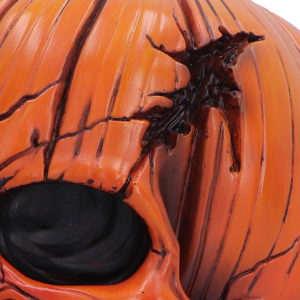 Hall of Horrors Spirit of Halloween Pumpkin Skull | Gothic Halloween Skull Ornament | Nemesis Now 17.5cm