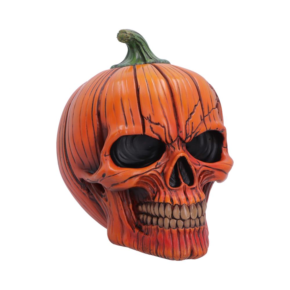 Hall of Horrors Spirit of Halloween Pumpkin Skull | Gothic Halloween Skull Ornament | Nemesis Now 17.5cm