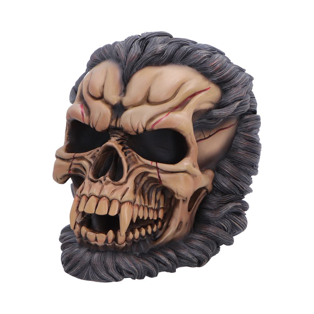 Hall of Horrors Beast of the Moon Werewolf Skull | Gothic Halloween Skull Ornament | Nemesis Now 16cm