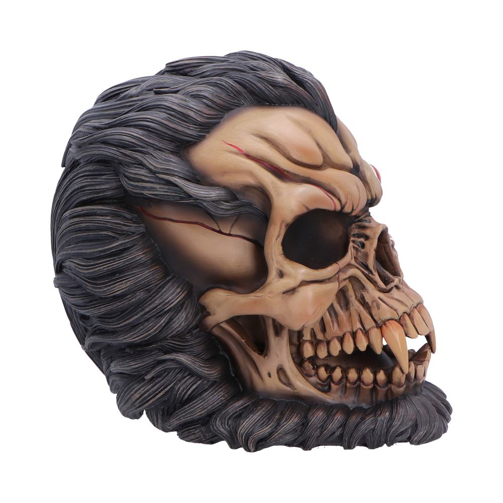 Hall of Horrors Beast of the Moon Werewolf Skull | Gothic Halloween Skull Ornament | Nemesis Now 16cm